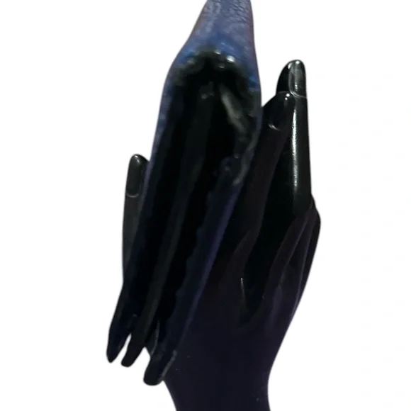 Fendi Blue Pebbled Leather Wallet with Elegant Design - Picture 4 of 11